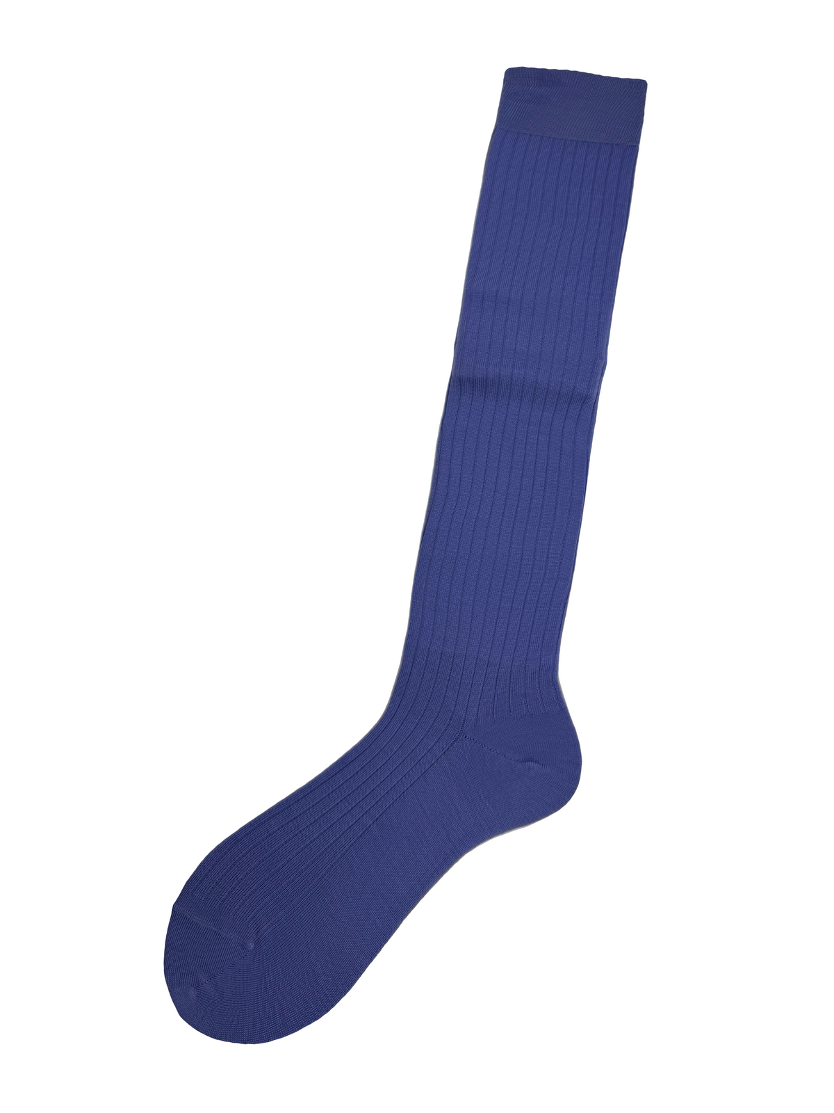 Calza lunga a costine in lana stretch Raffaele Azzurro