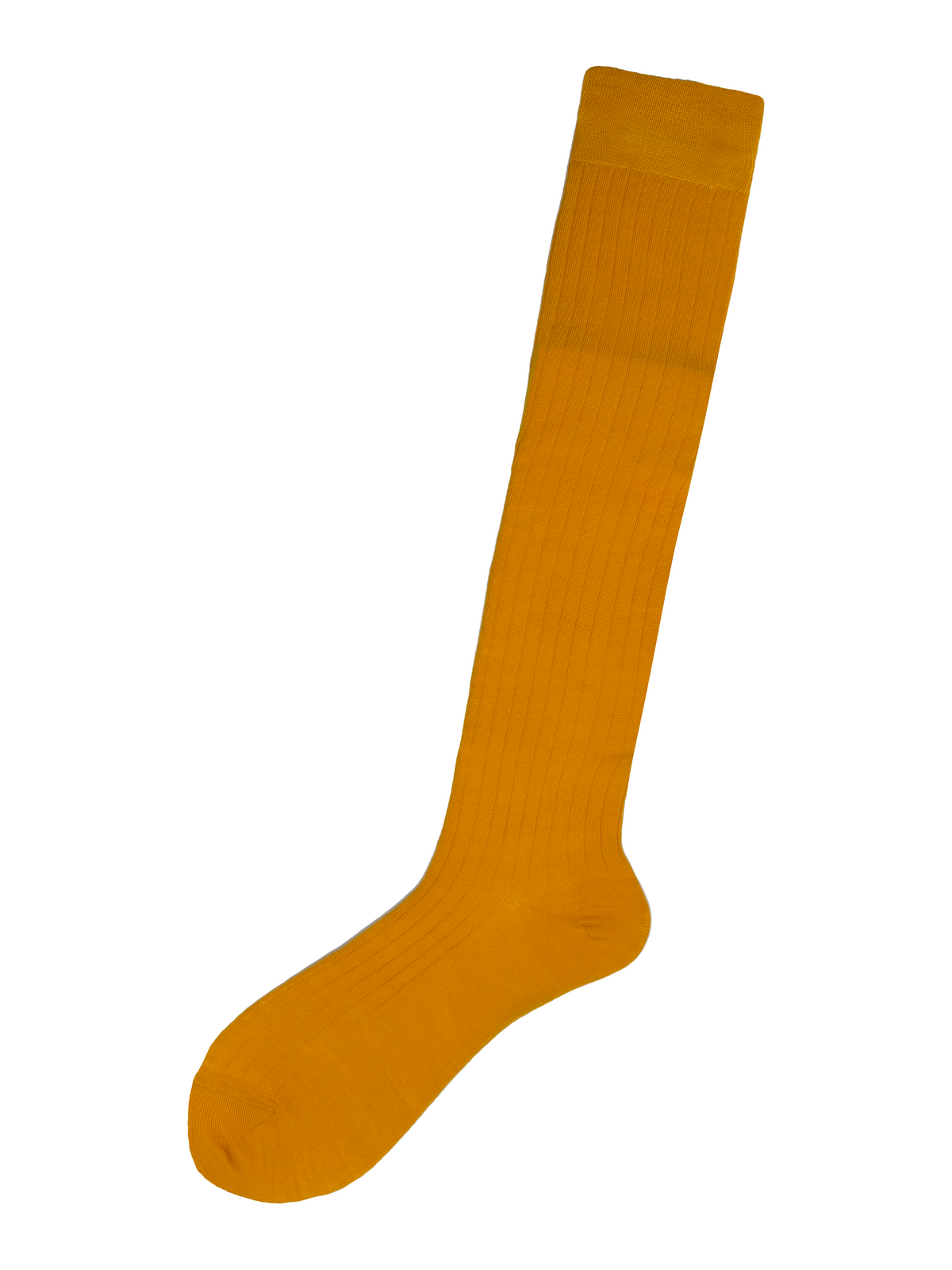 Calza lunga a costine in lana stretch Raffaele Giallo
