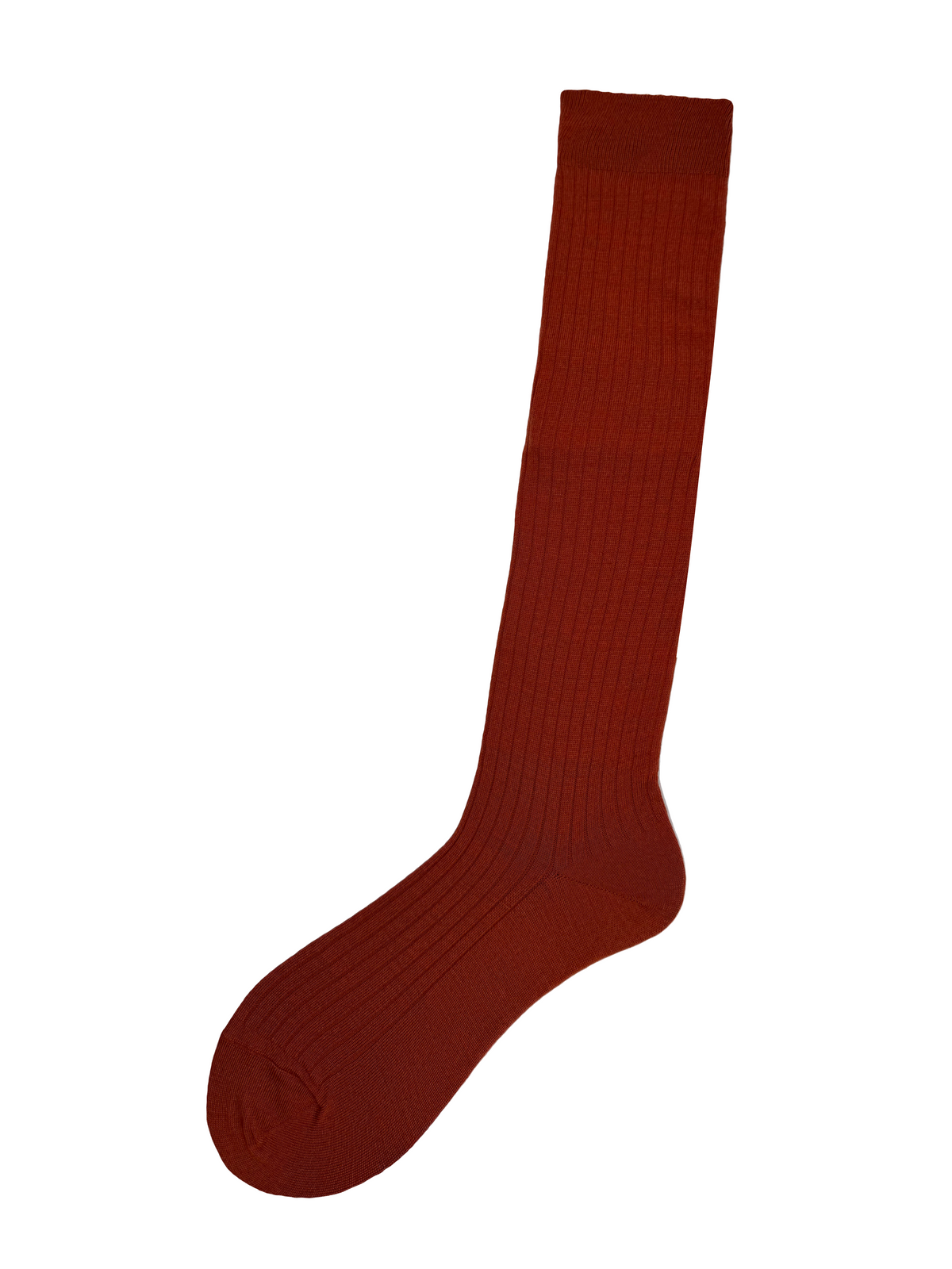 Calza lunga a costine in lana stretch Raffaele Arancione