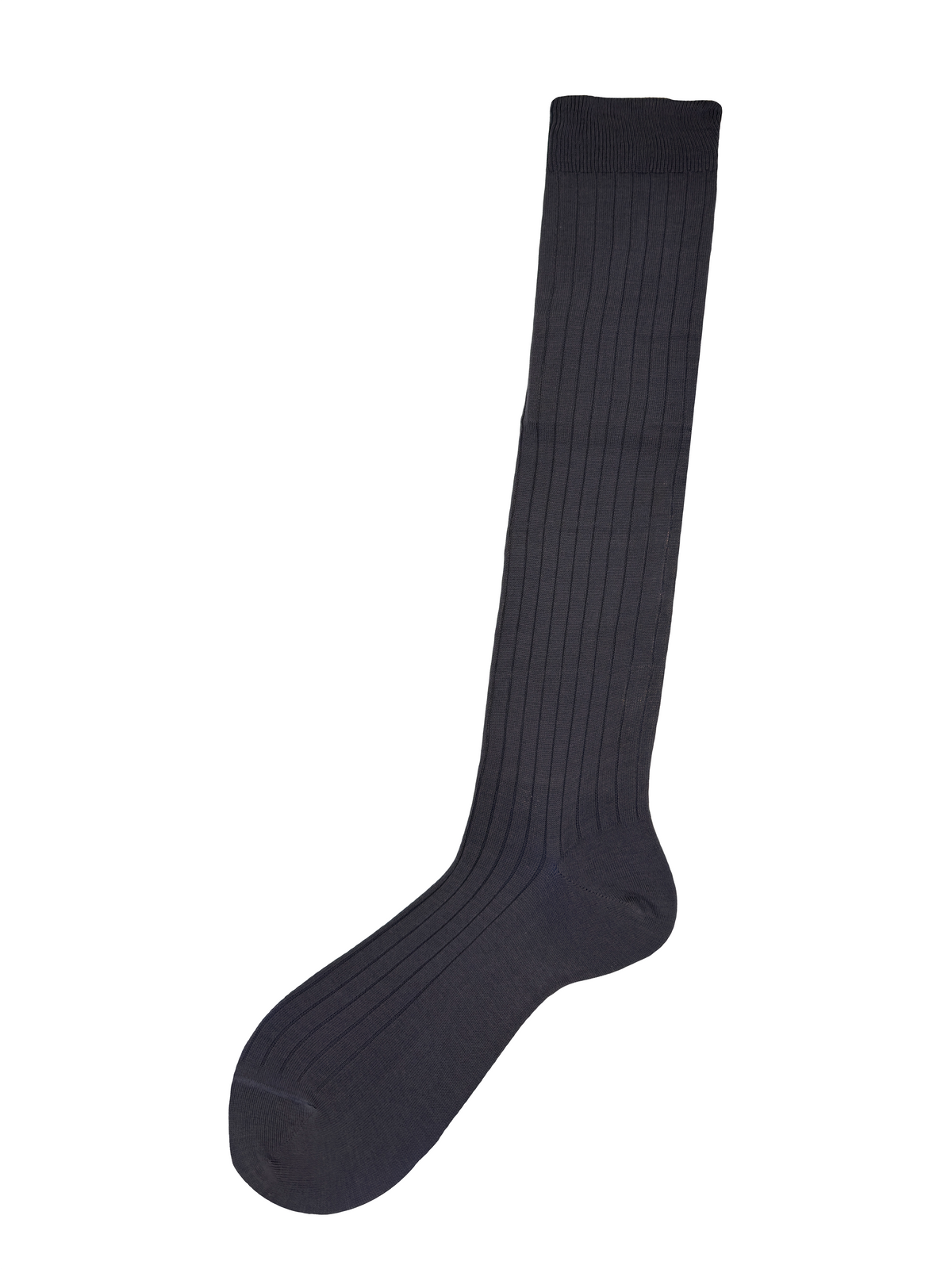 Calza lunga a costine in cotone filoscozia Marcello Grigio